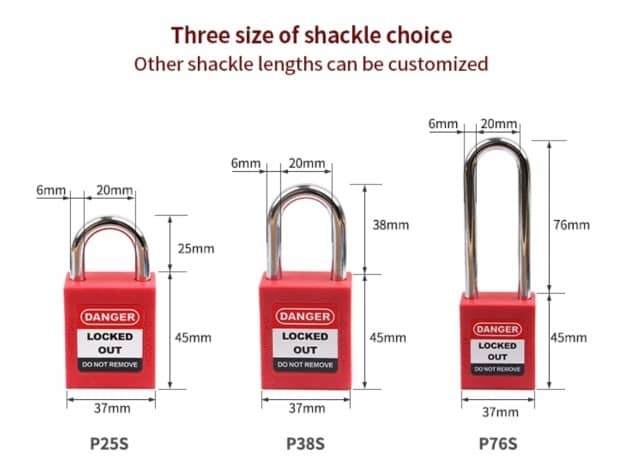 PROLOCKEY P25S - Short Steel Shackle Safety Padlock - Gambar 2