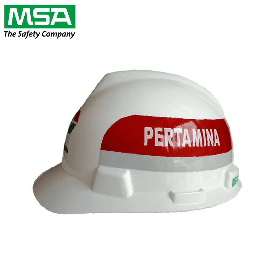Helm Safety V-Gard MSA Original Sablon Pertamina - Gambar 4