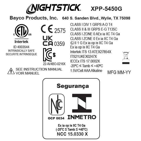 Nightstick XPP-5450G Zone 0, Dual-Function Headlamp - Gambar 8