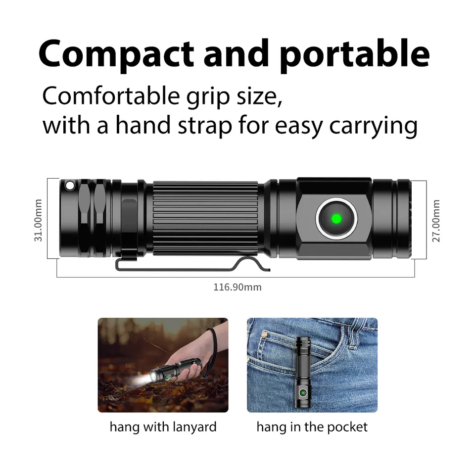 Peetpen L10 Pro, Outdoor Flashlight 2000 Lumens - Gambar 6