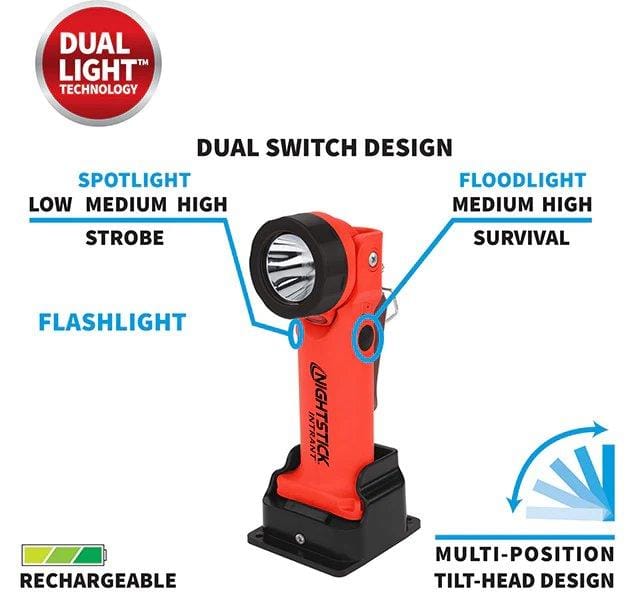 Nightstick XPR-5568RX - Intrant® Rechargeable Dual-Light Angle - Gambar 6
