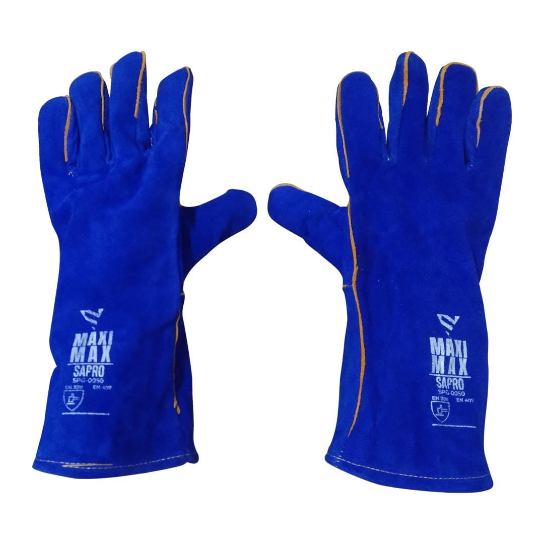 Sapro Maxi Max Welding Glove Blue Leather 14 inch - Gambar 2