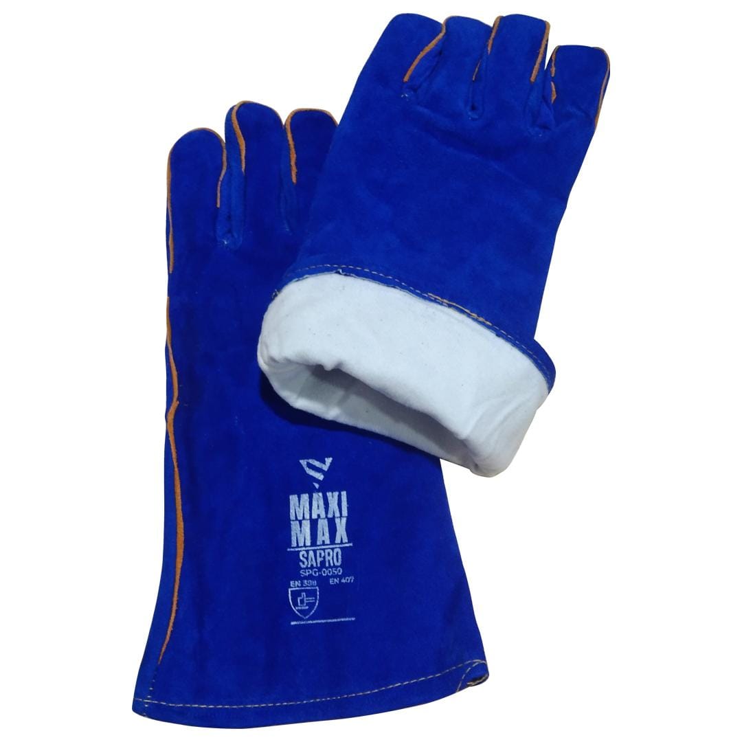 Sapro Maxi Max Welding Glove Blue Leather 14 inch - Gambar 6