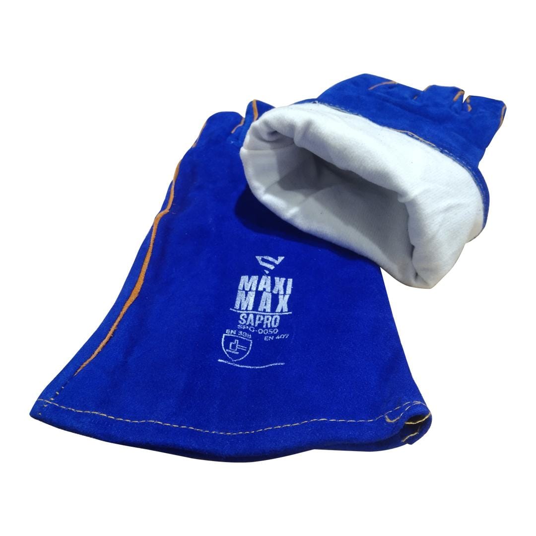 Sapro Maxi Max Welding Glove Blue Leather 14 inch - Gambar 7