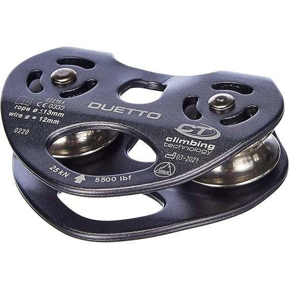 Climbing Technology Duetto Twin Pulley with Fixes Side Plates - Gambar 3