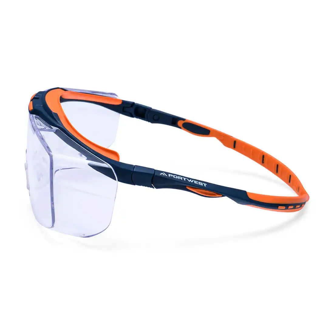 Portwest PS24 - Peak OTG Safety Glasses Clear Lens - Gambar 2